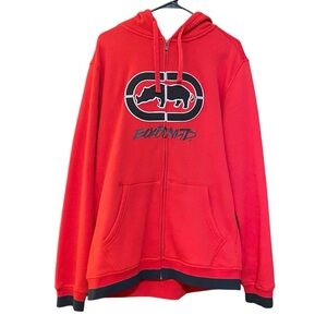 Men’s Ecko Unltd Red Hoodie with Black Logo